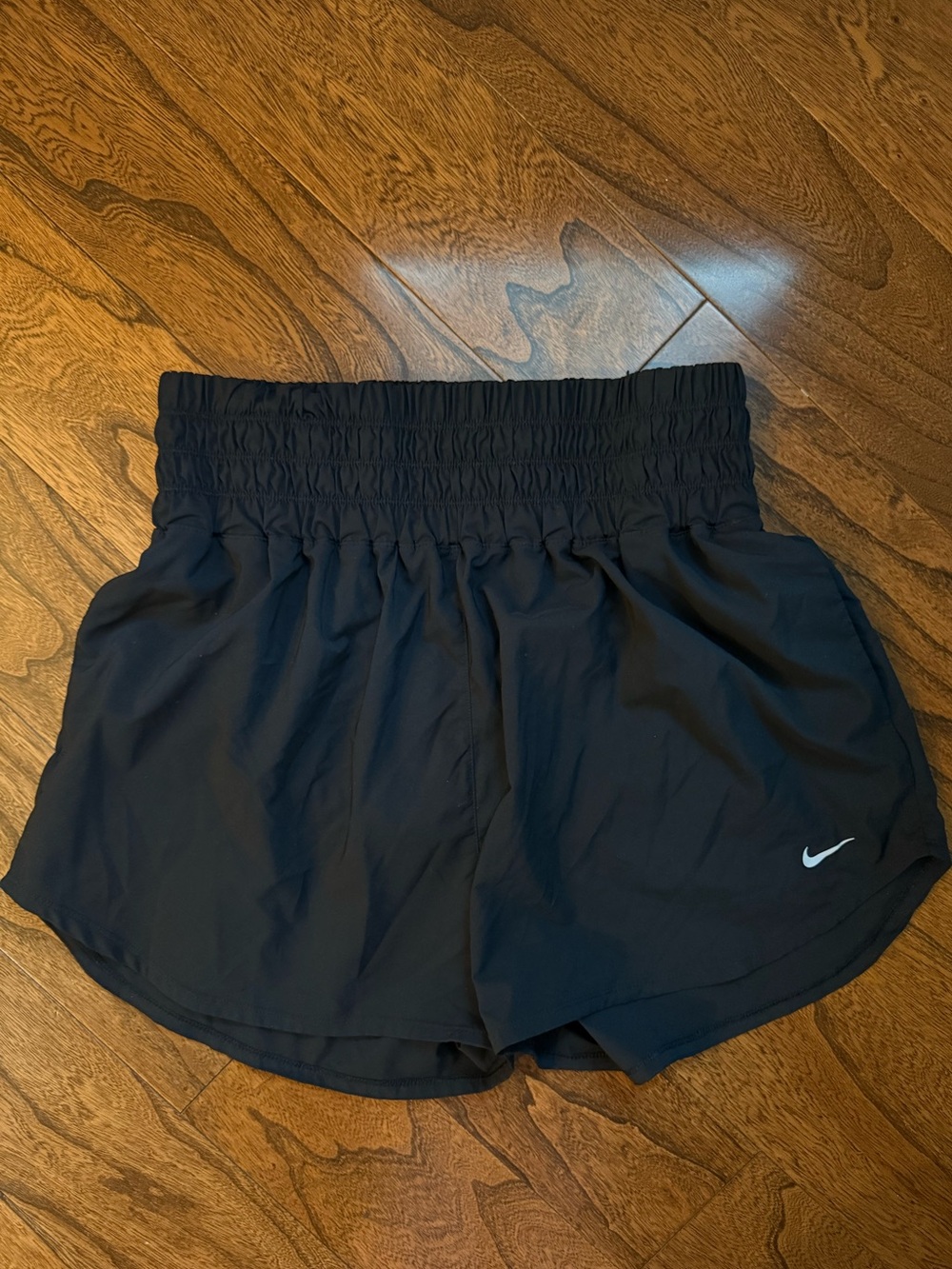 Nike Black Athletic Shorts with Smocked Waistband